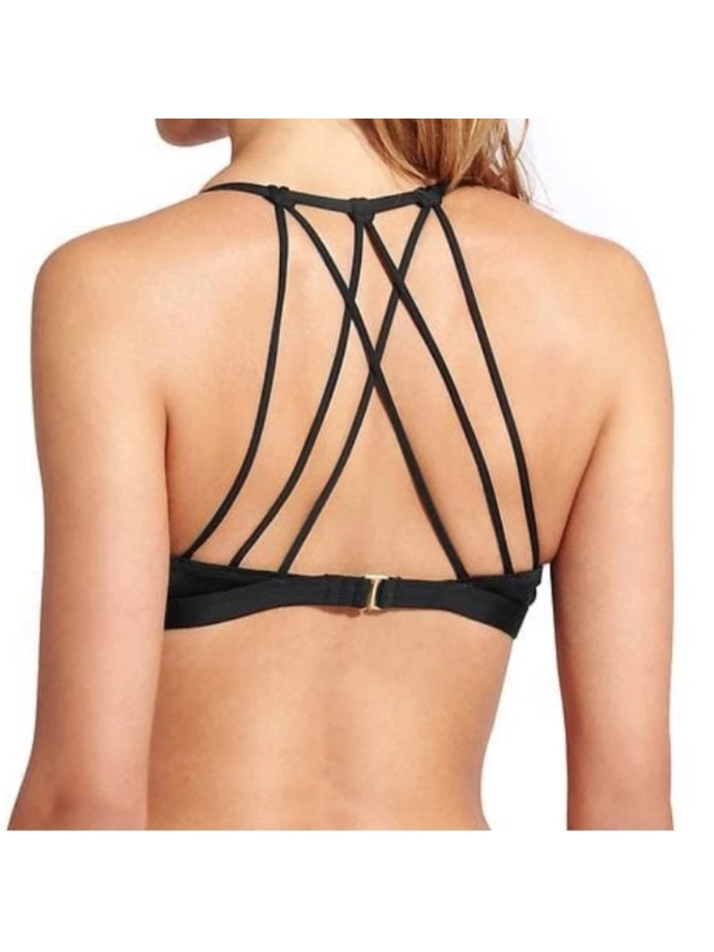 Athleta Womens Aqualuxe Molded Cup Bikini Size Small Black